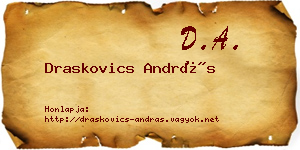 Draskovics András névjegykártya