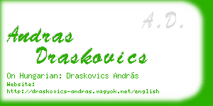 andras draskovics business card